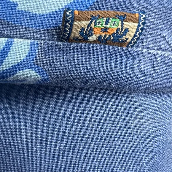 McNeel Palmer Vintage Blue Surfboard Volkswagen Buggy Print Men's Shirt - Picture 8 of 9